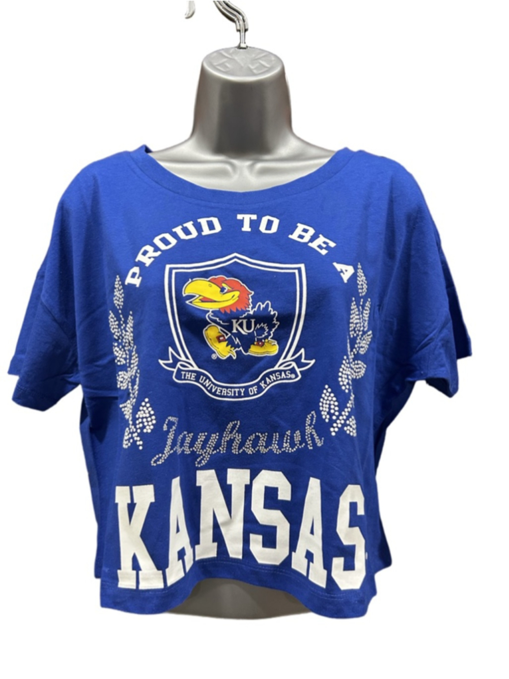 NWT E5 College Classics Kansas Jayhawks Women's Crop Top size Small